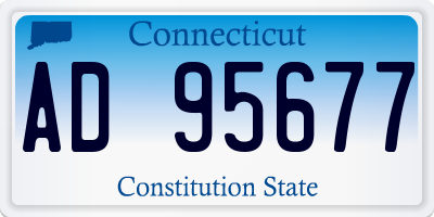 CT license plate AD95677