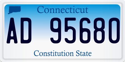CT license plate AD95680