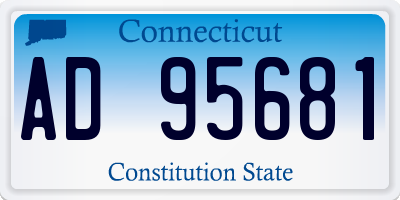 CT license plate AD95681