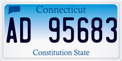 CT license plate AD95683