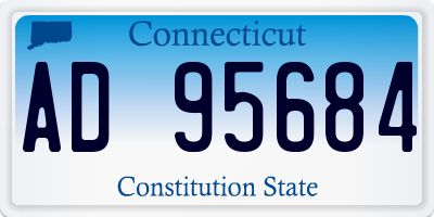 CT license plate AD95684