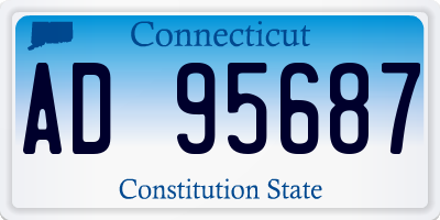 CT license plate AD95687