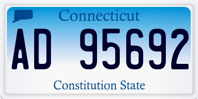 CT license plate AD95692