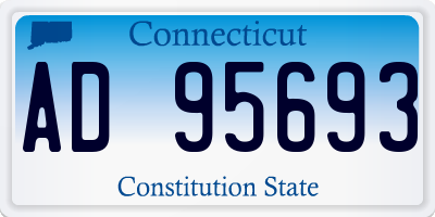 CT license plate AD95693