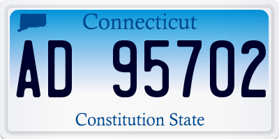 CT license plate AD95702
