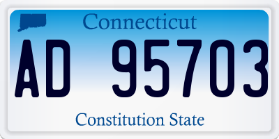 CT license plate AD95703