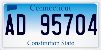 CT license plate AD95704