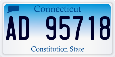 CT license plate AD95718