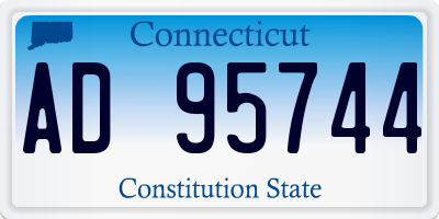 CT license plate AD95744