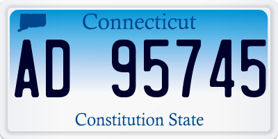 CT license plate AD95745