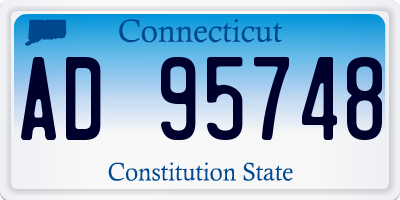 CT license plate AD95748