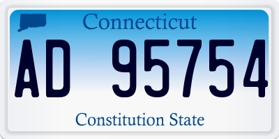 CT license plate AD95754