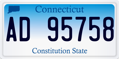 CT license plate AD95758