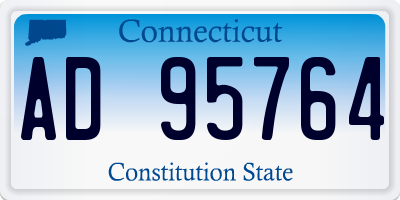 CT license plate AD95764