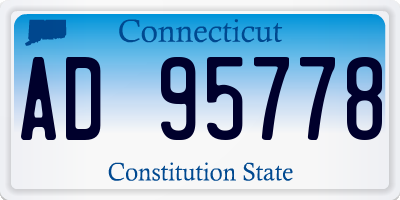 CT license plate AD95778