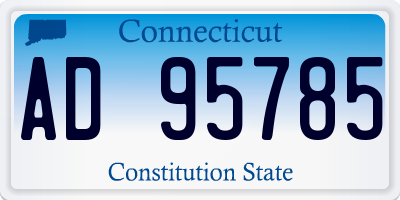 CT license plate AD95785