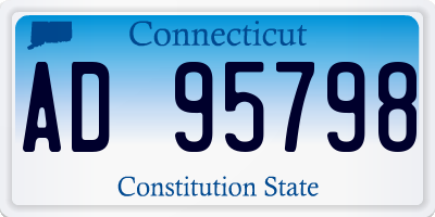 CT license plate AD95798