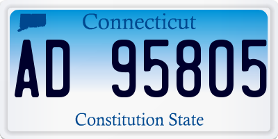 CT license plate AD95805