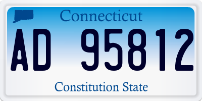 CT license plate AD95812