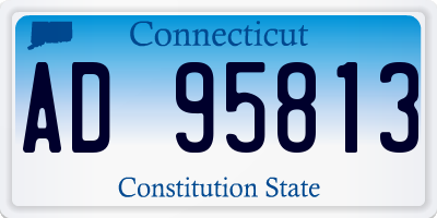 CT license plate AD95813