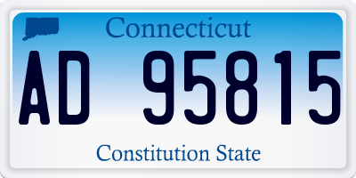 CT license plate AD95815