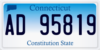 CT license plate AD95819