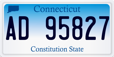 CT license plate AD95827