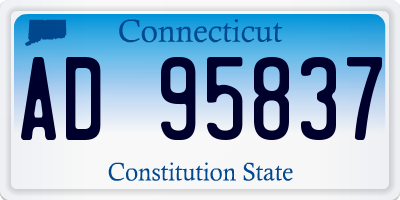 CT license plate AD95837