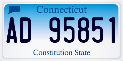 CT license plate AD95851