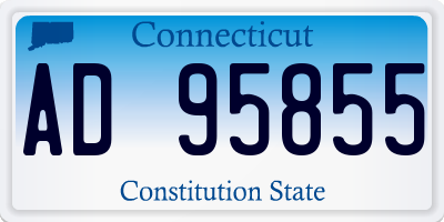 CT license plate AD95855