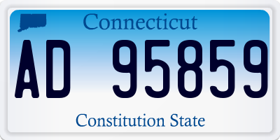 CT license plate AD95859