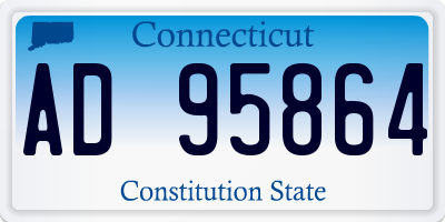 CT license plate AD95864