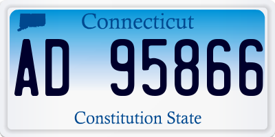 CT license plate AD95866
