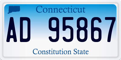 CT license plate AD95867