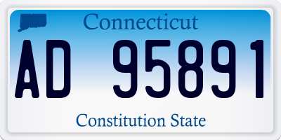 CT license plate AD95891