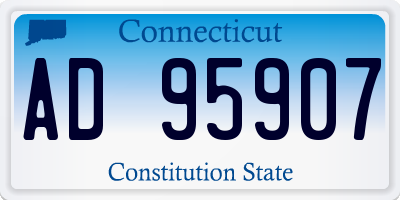 CT license plate AD95907