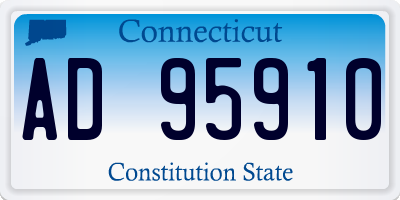 CT license plate AD95910