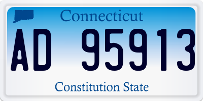 CT license plate AD95913