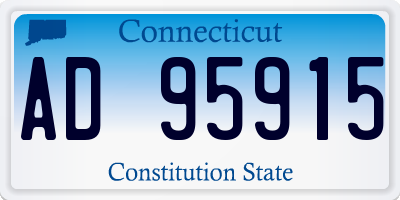 CT license plate AD95915