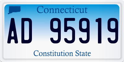 CT license plate AD95919