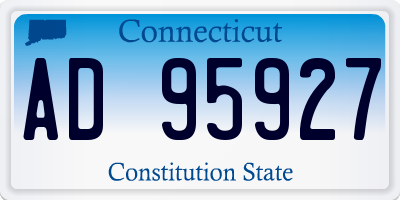 CT license plate AD95927