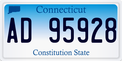 CT license plate AD95928