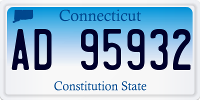 CT license plate AD95932