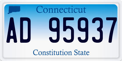 CT license plate AD95937