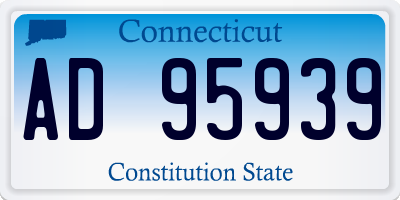 CT license plate AD95939