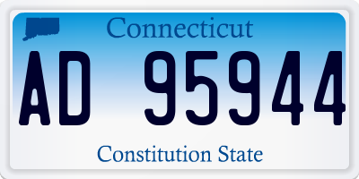 CT license plate AD95944