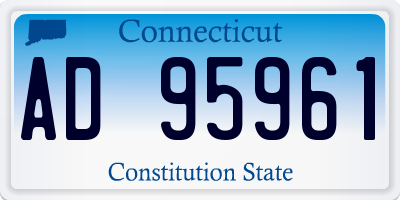 CT license plate AD95961