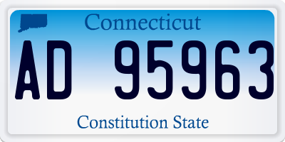 CT license plate AD95963