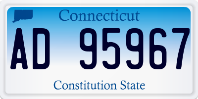 CT license plate AD95967