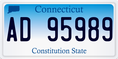 CT license plate AD95989